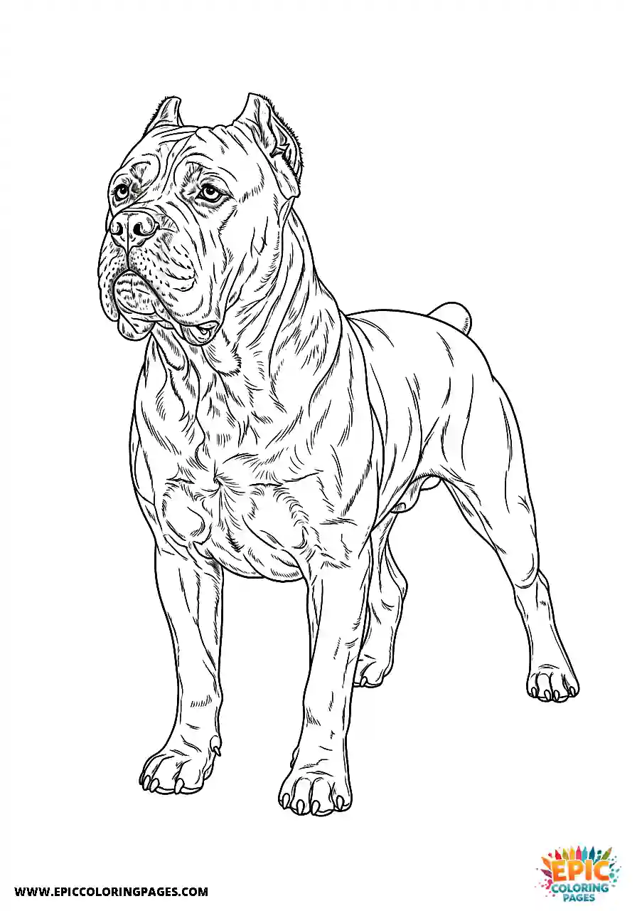 Cane Corso Dog Realistic Standing Showing Muscle Definition For Adults Cane Corso dog realistic standing showing muscle definition for adults