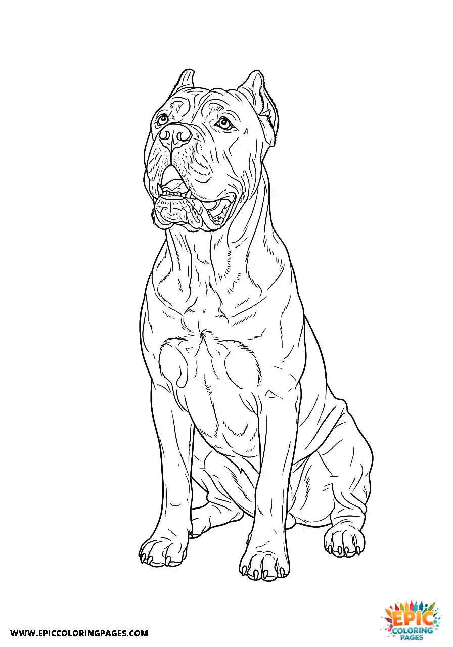 Cane Corso Dog Realistic Waiting Quietly For A Snack Cane Corso dog realistic waiting quietly for a snack for adults