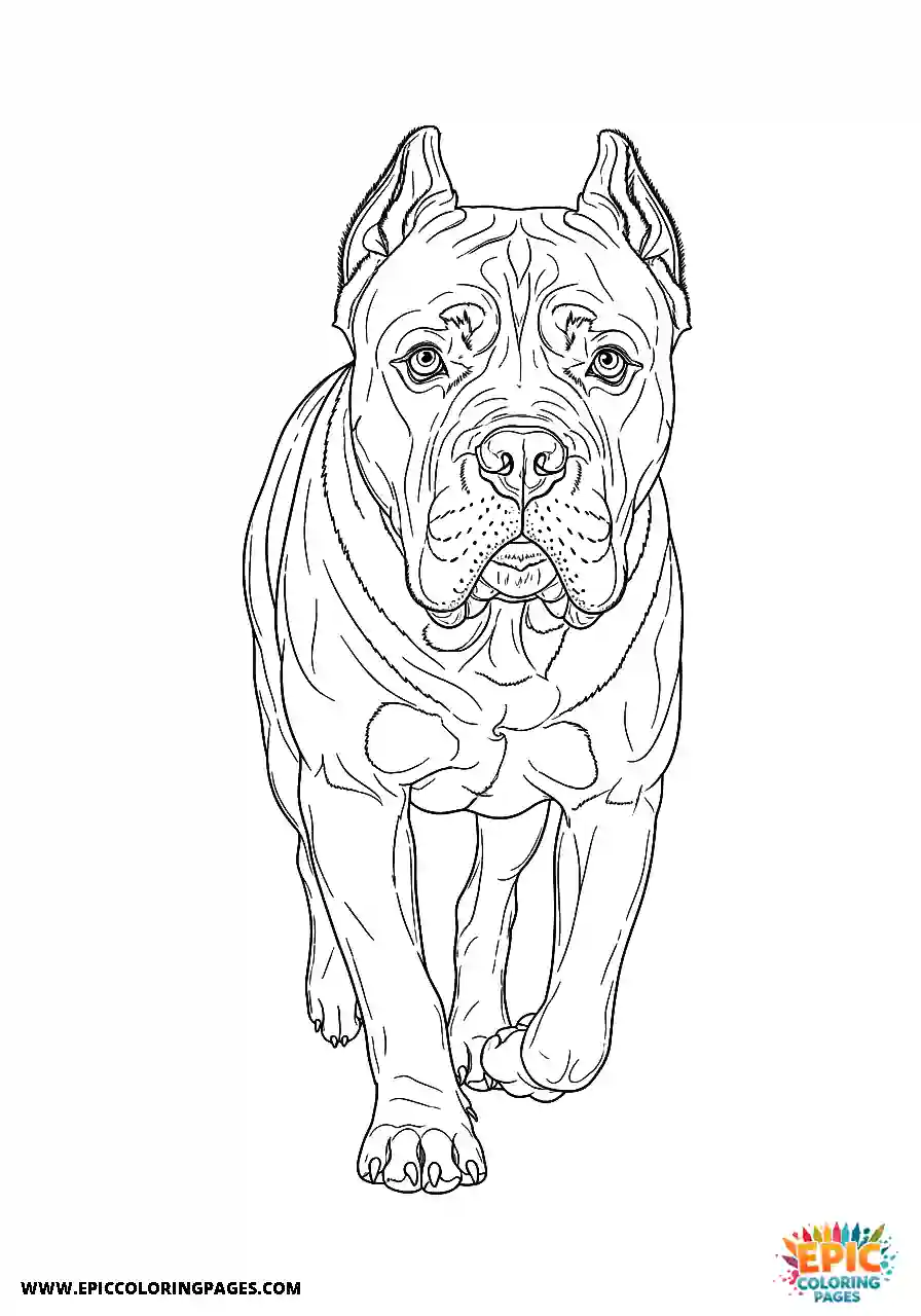 Cane Corso Dog Realistic Walking Full Side View Cane Corso dog realistic walking full side view for adults