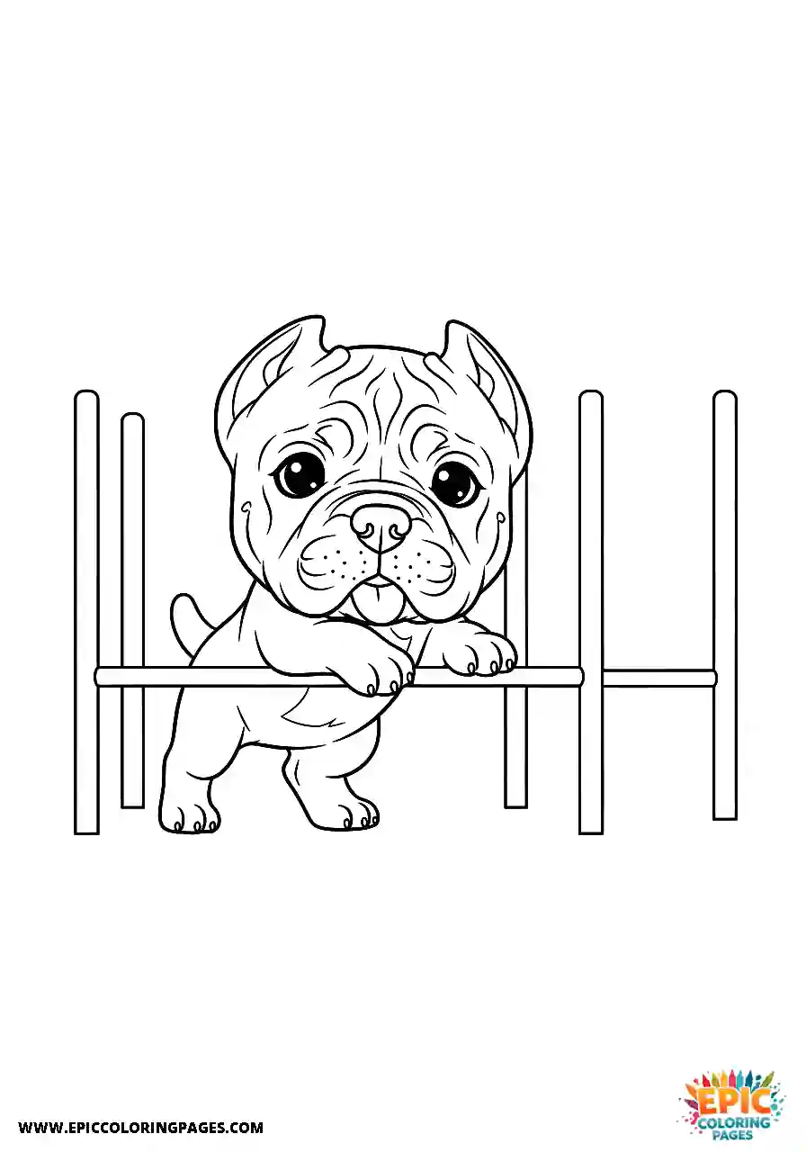 Cane Corso Puppy Coloring Pages Chibi Style Running Through Agility Weave Poles Cane Corso puppy coloring pages chibi style running through agility weave poles