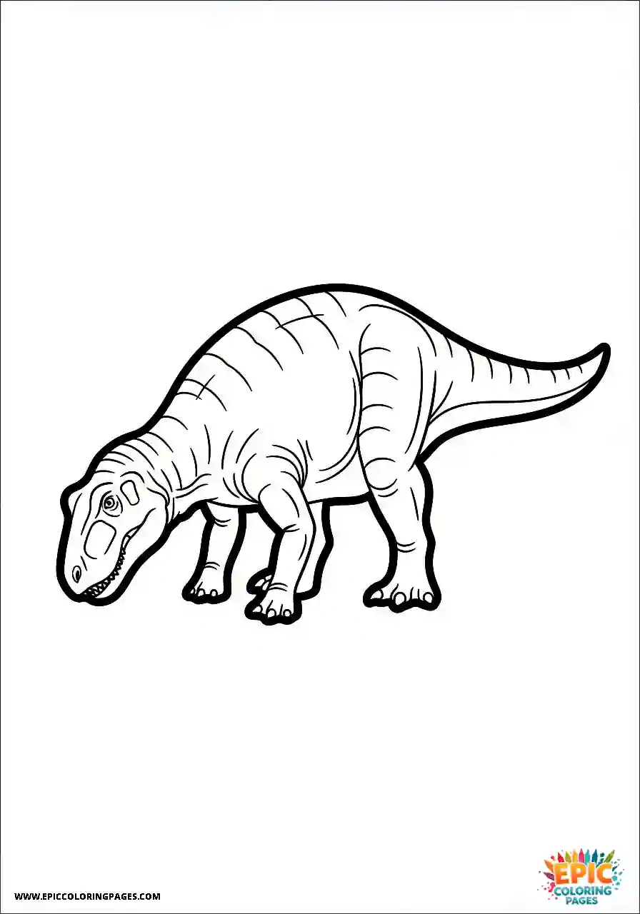 Ceratosaurus ceratosaurus realistic style bending down to eat
