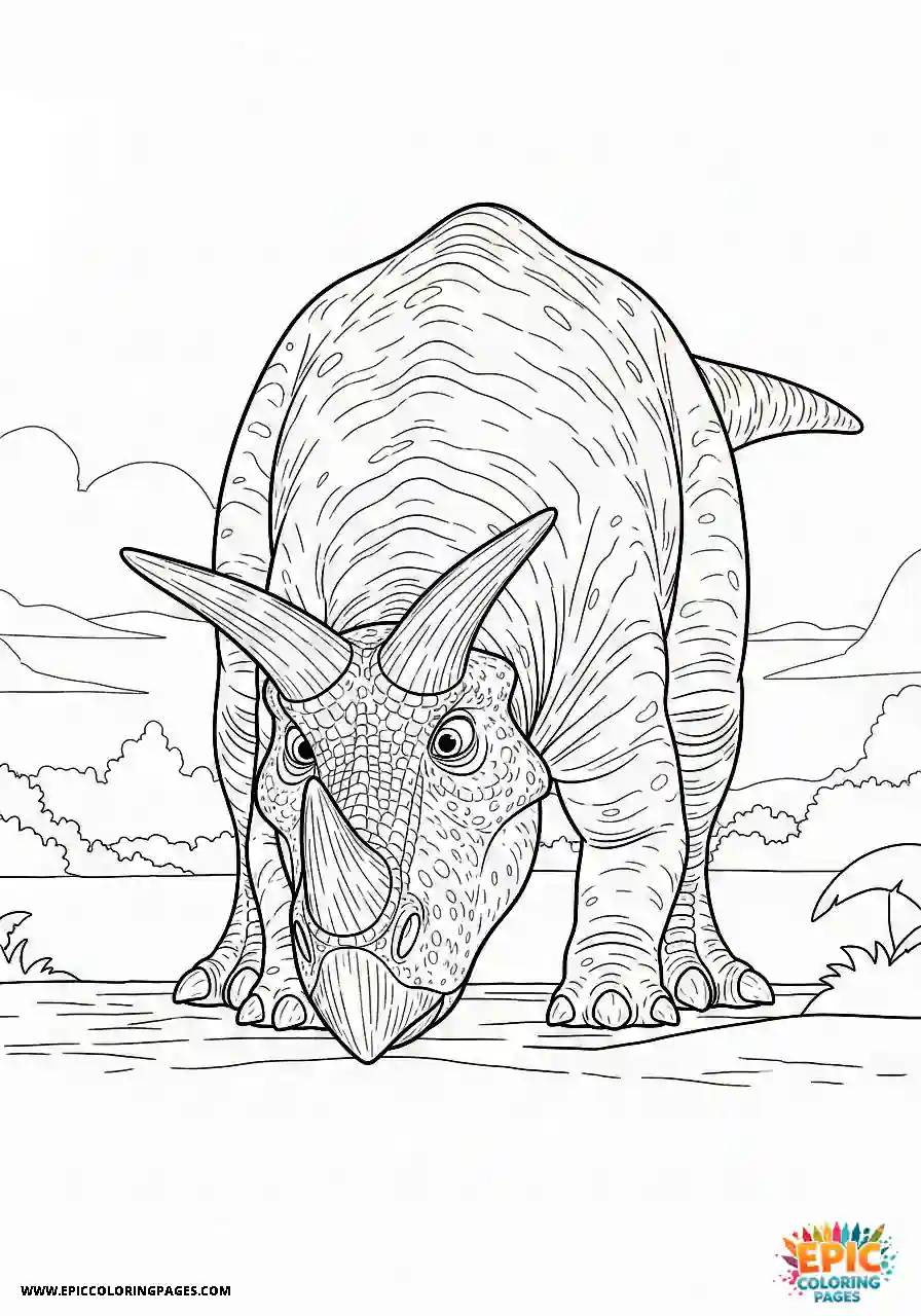 Ceratosaurus ceratosaurus tracking a scent