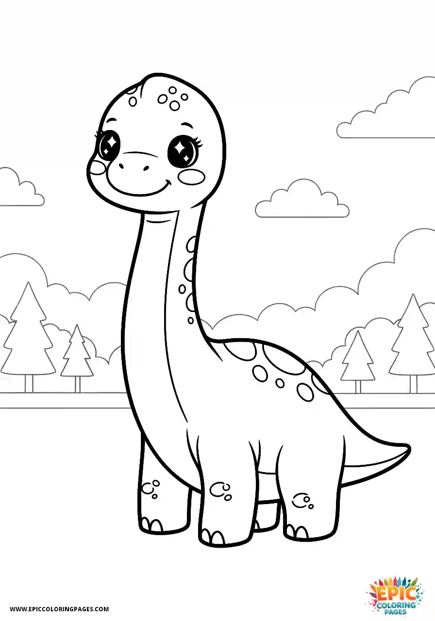 Brachiosaurus cheerful brachiosaurus with flushed cheeks