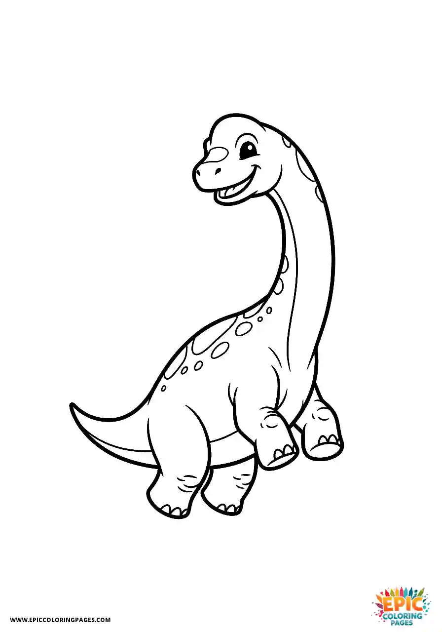 Brachiosaurus chibi brachiosaurus jumping for joy