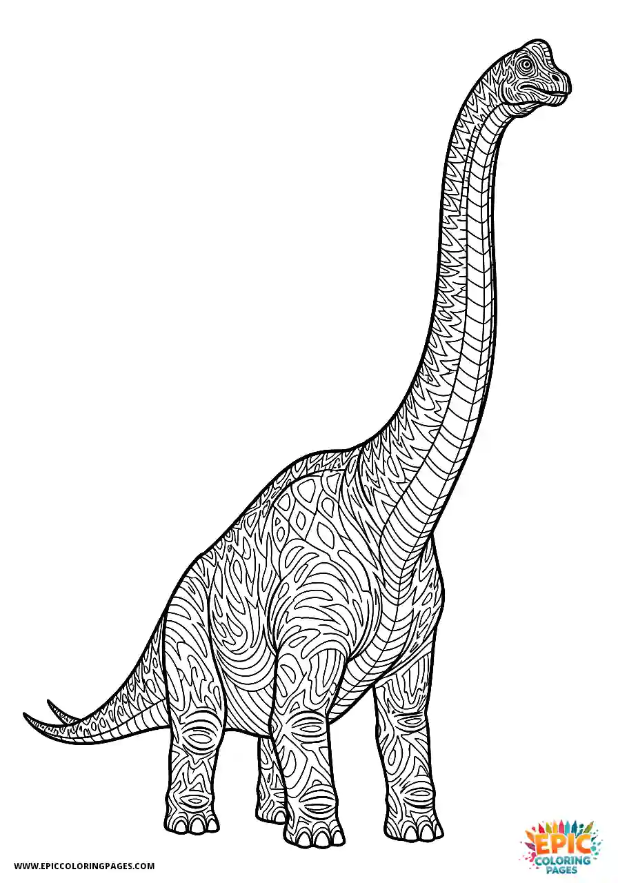 Brachiosaurus close up of complex scale patterns on a brachiosaurus