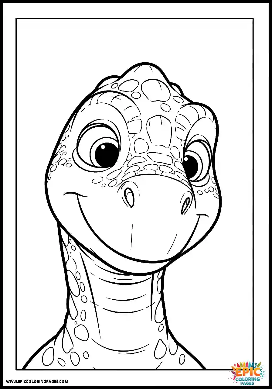 Brontosaurus Close up of a Brontosaurus head with a friendly expression