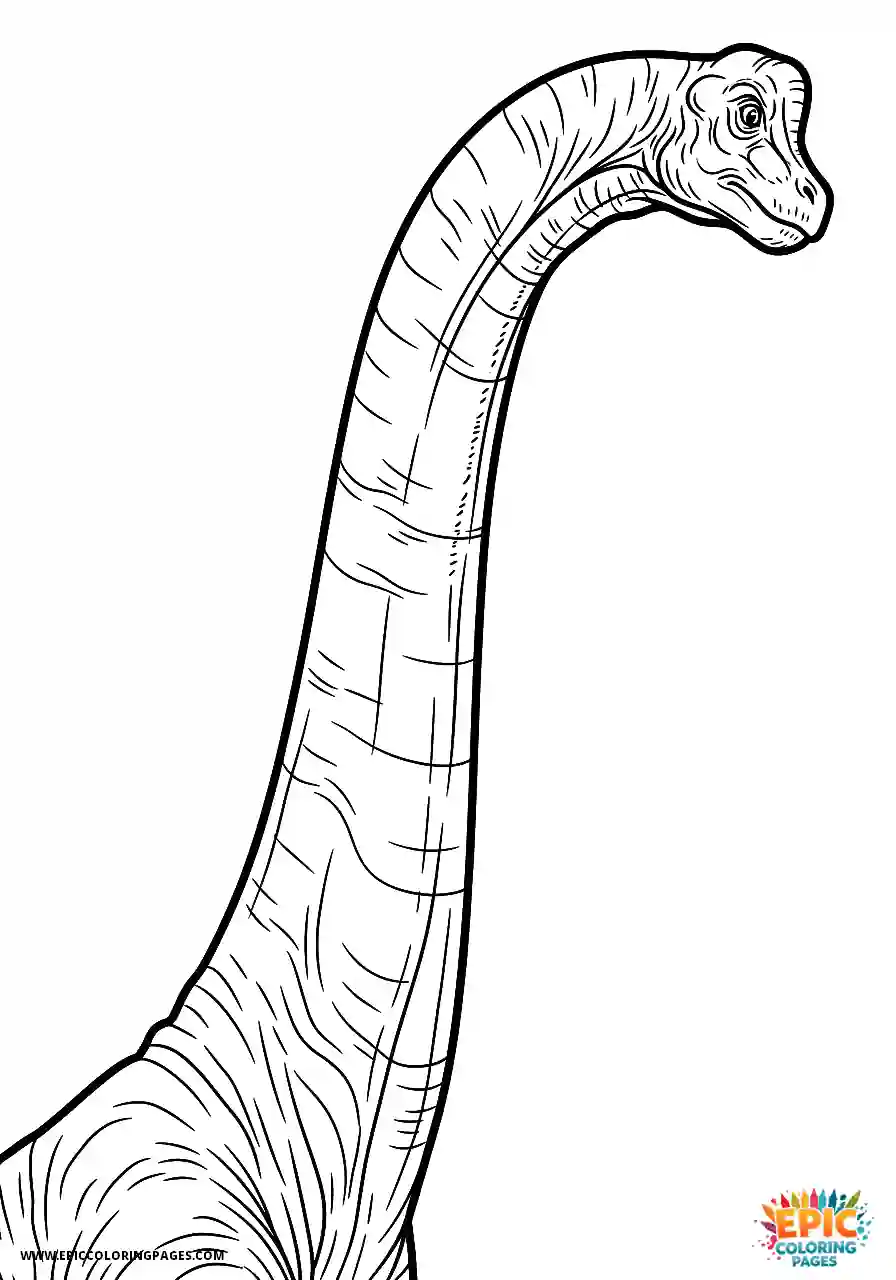 Brachiosaurus close up view of a realistic brachiosaurus tail