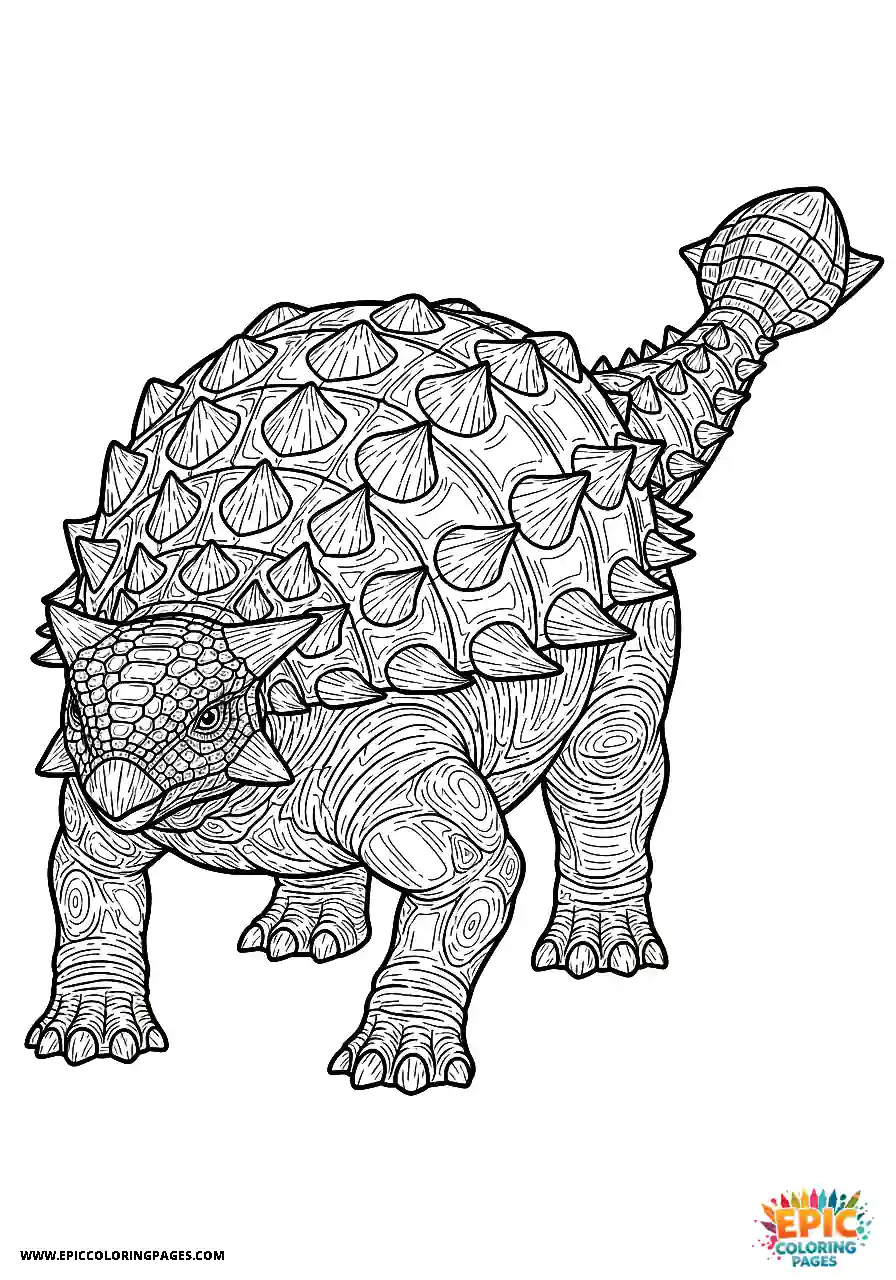 Ankylosaurus Complex Realistic Style Ankylosaurus Dinosaur Armor Details