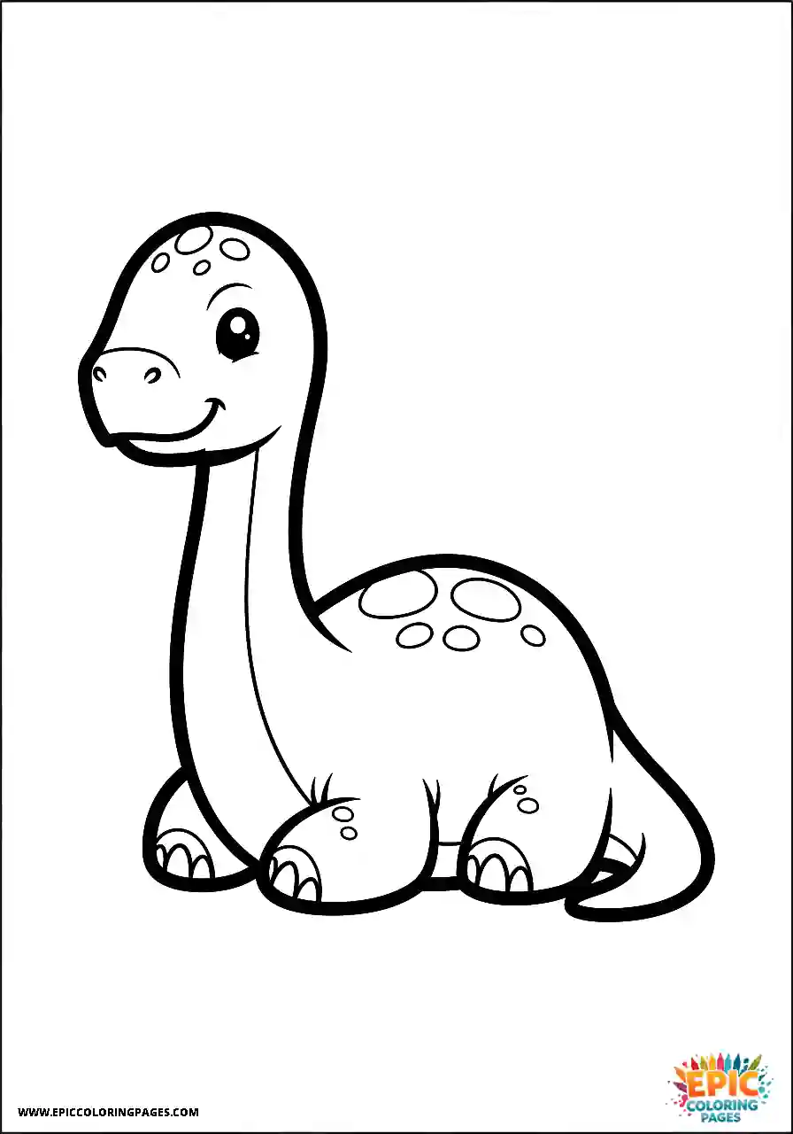 Brontosaurus Cute Brontosaurus lying down to rest