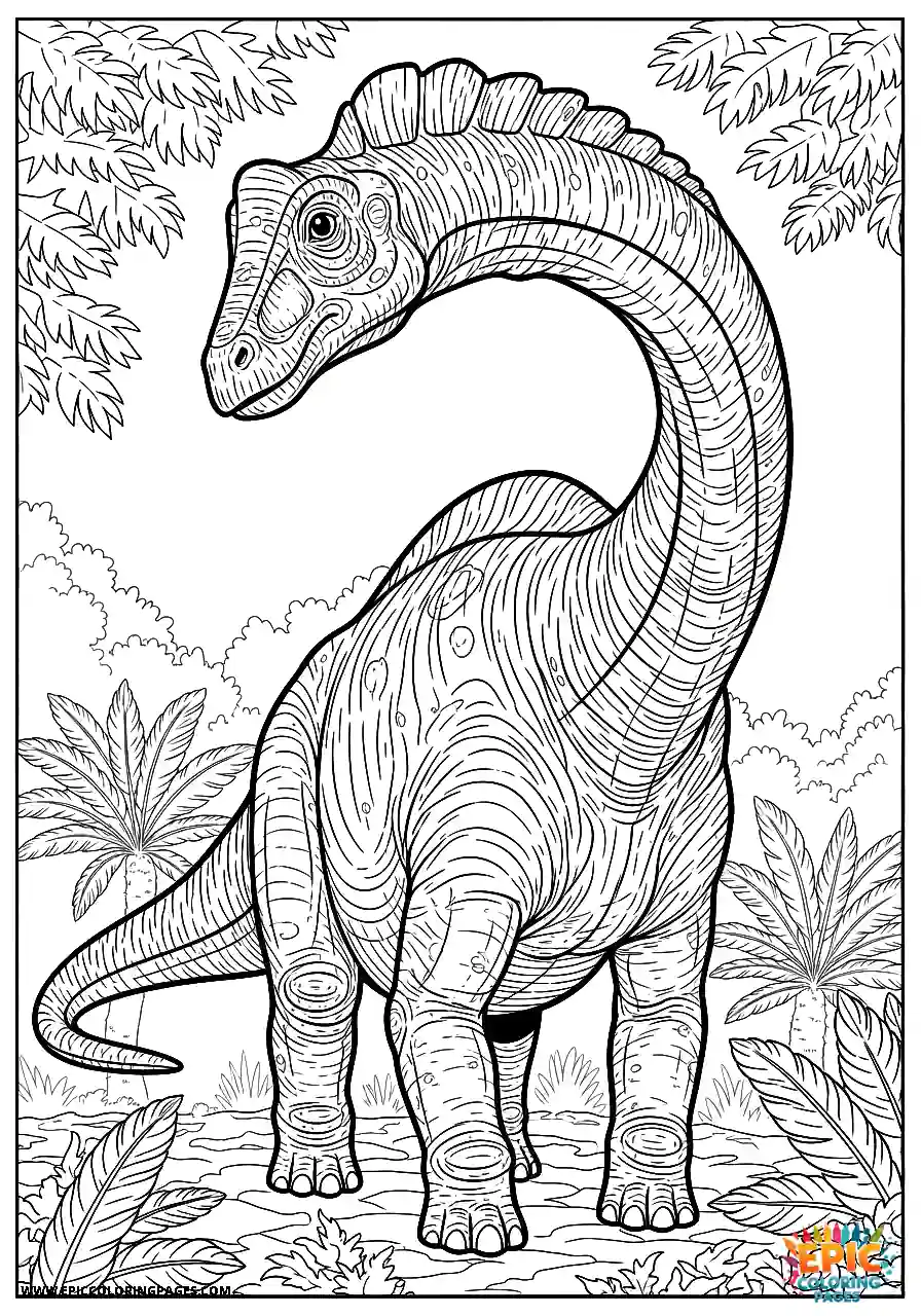 Diplodocus diplodocus appearing calm and peaceful in nature