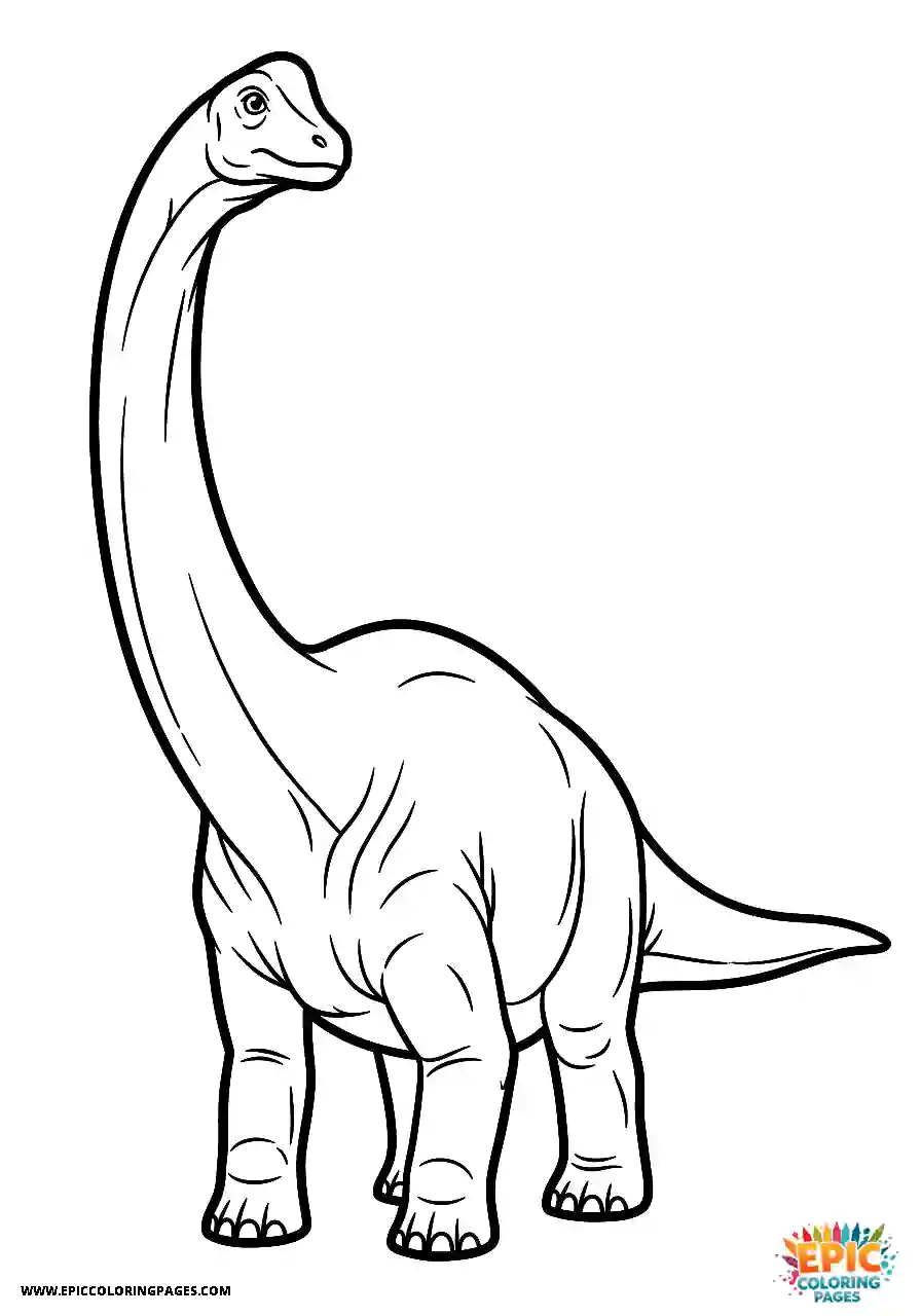 Diplodocus diplodocus realistic style in a three quarter front view