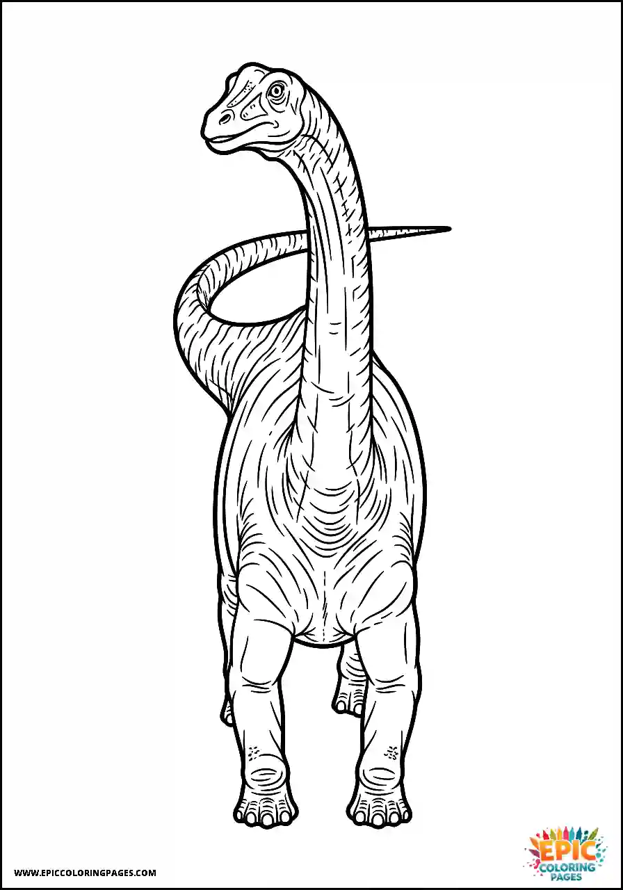 Diplodocus diplodocus realistic style viewed from directly above