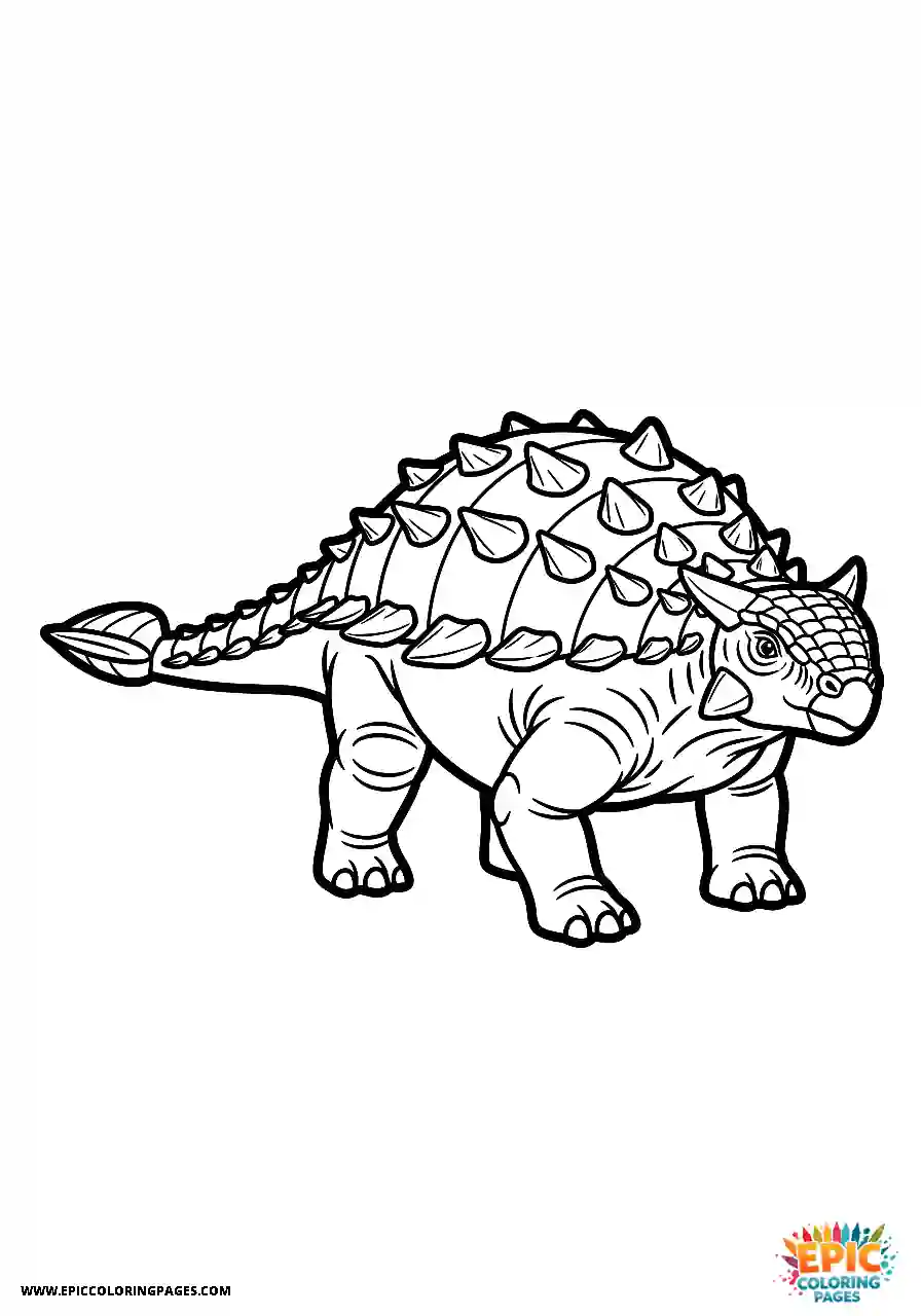 Ankylosaurus Distant realistic style Ankylosaurus dinosaur full body shot