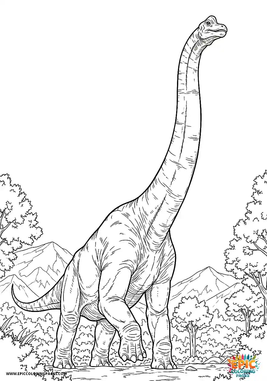 Brachiosaurus dramatic low angle shot of a brachiosaurus