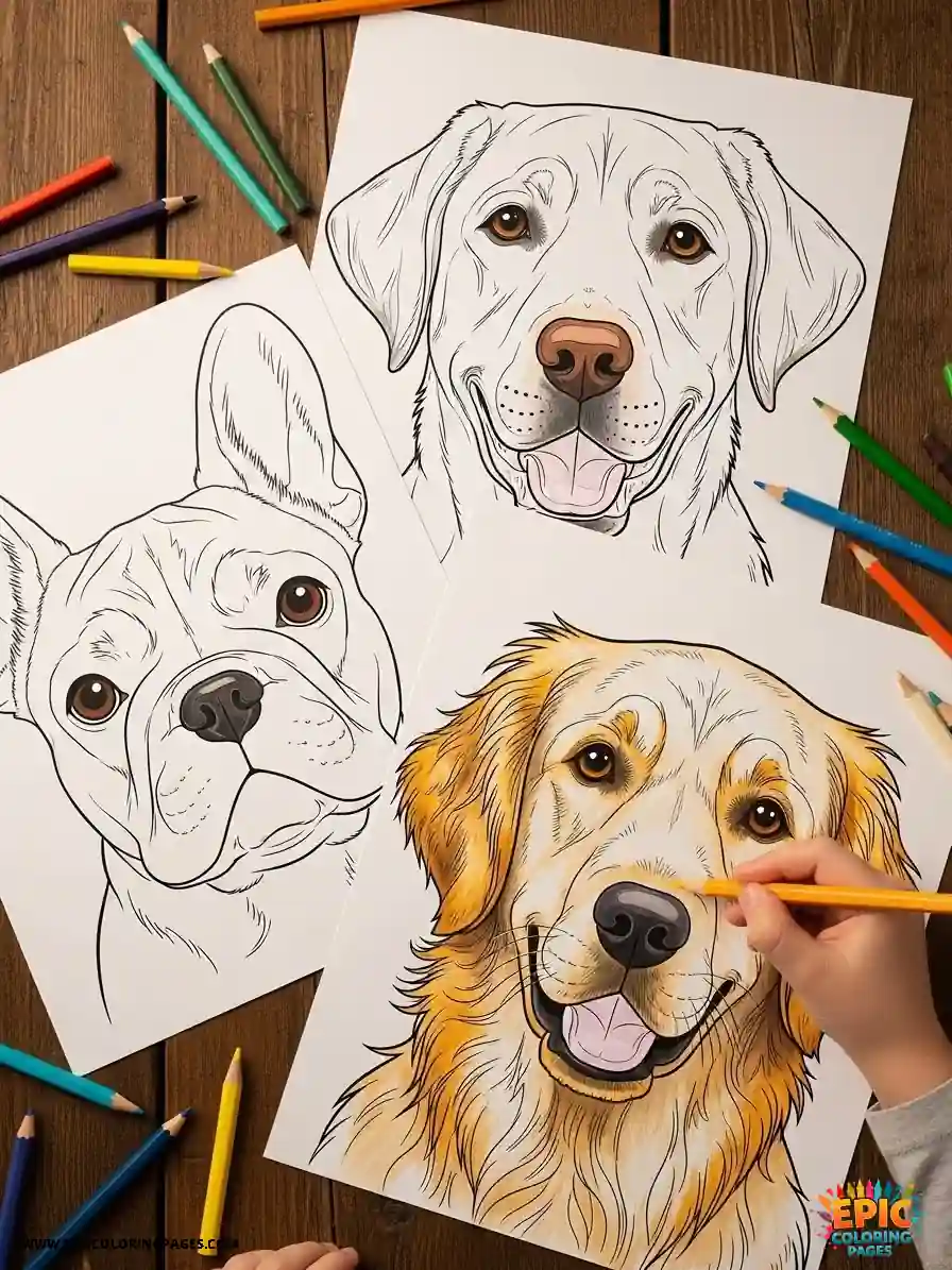 free printable dog coloring pages collection