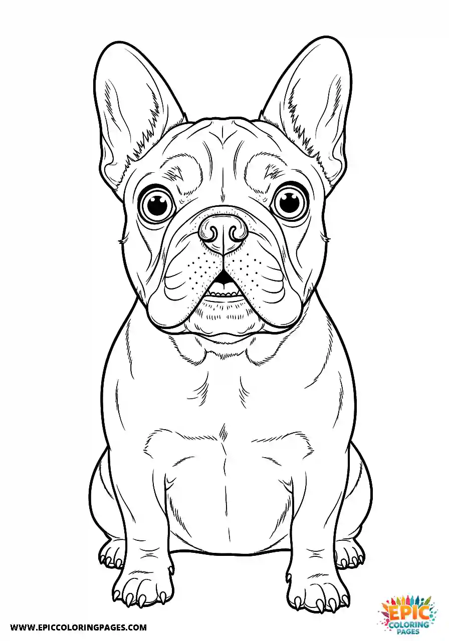 French Bulldog The french bulldog looking surprised