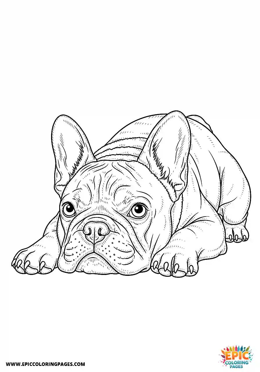 French Bulldog A french bulldog performing a down command
