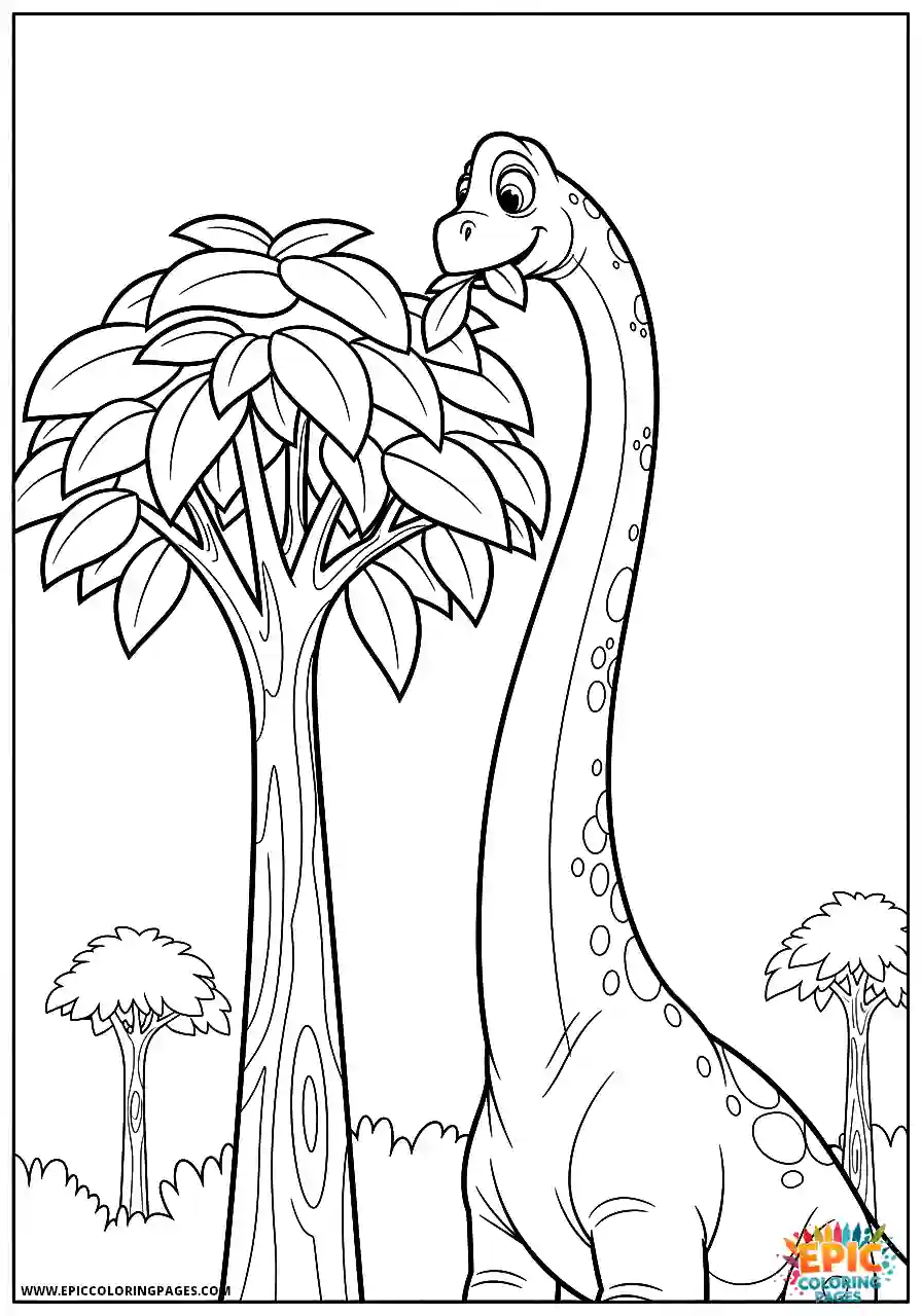 Brachiosaurus hungry brachiosaurus feeding from the canopy