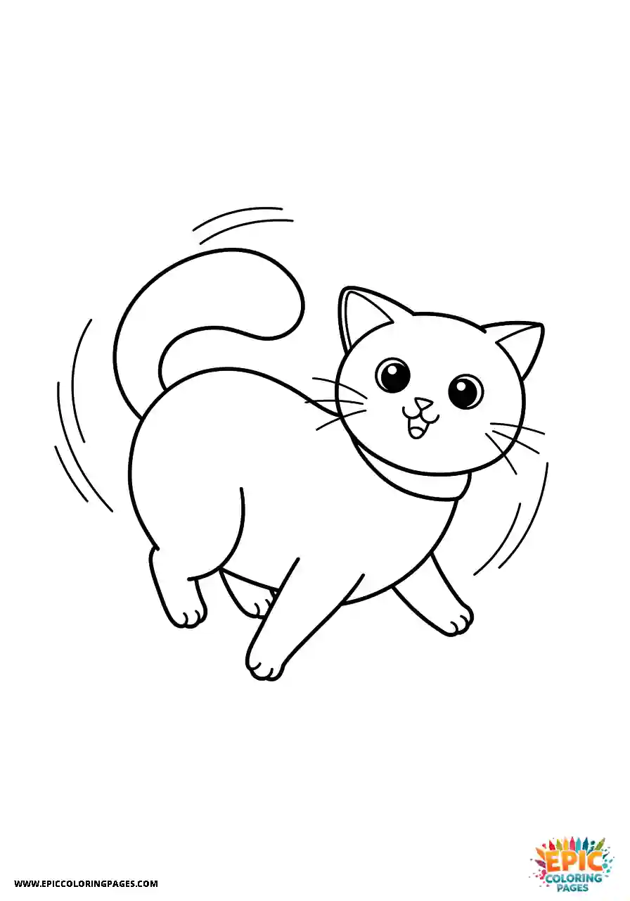 Australian Mist Cat The kawaii style Australian Mist cat spinning and funny trying to catch its own tail
