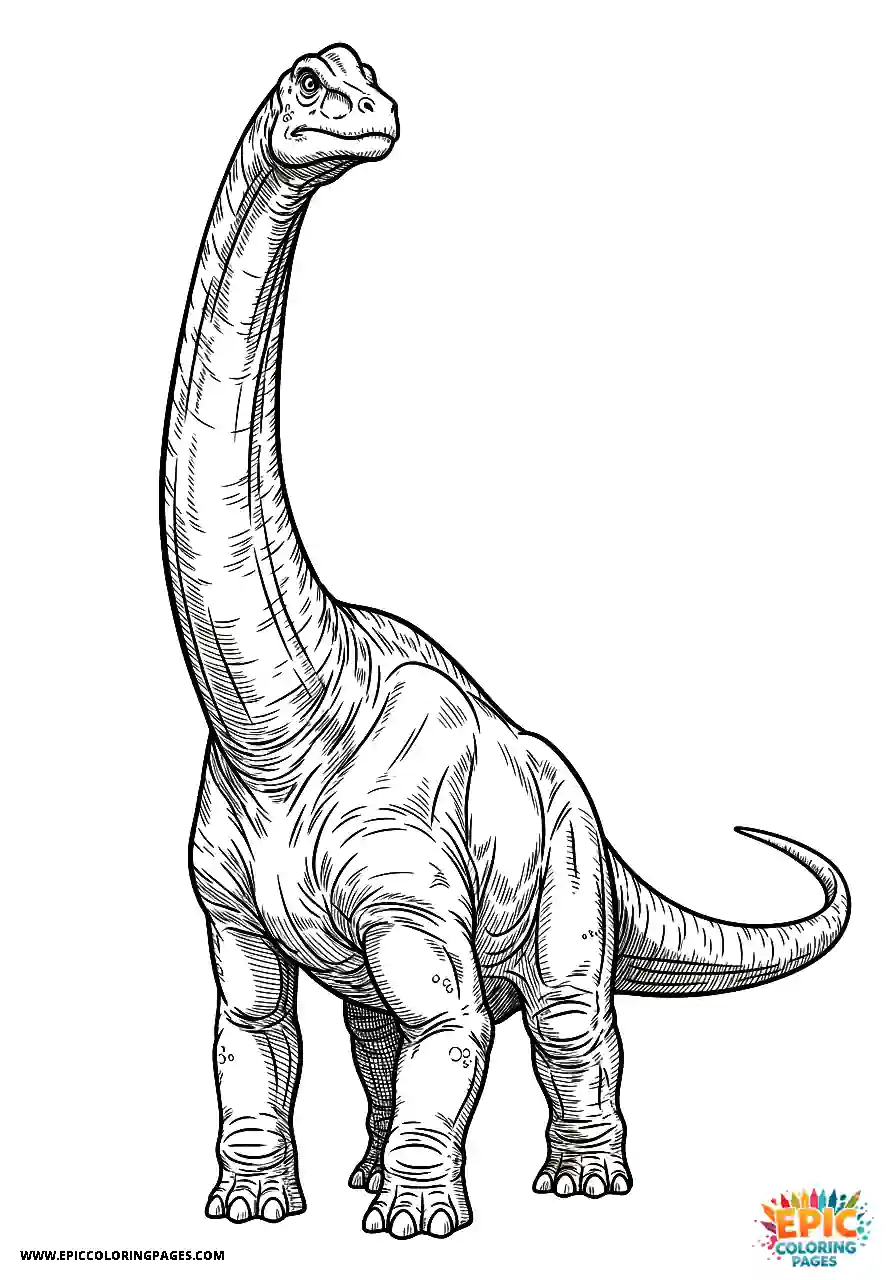 Brontosaurus Manga style Brontosaurus in a heroic pose