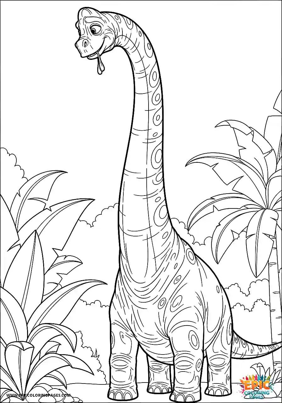 Brachiosaurus pensive brachiosaurus deep in thought