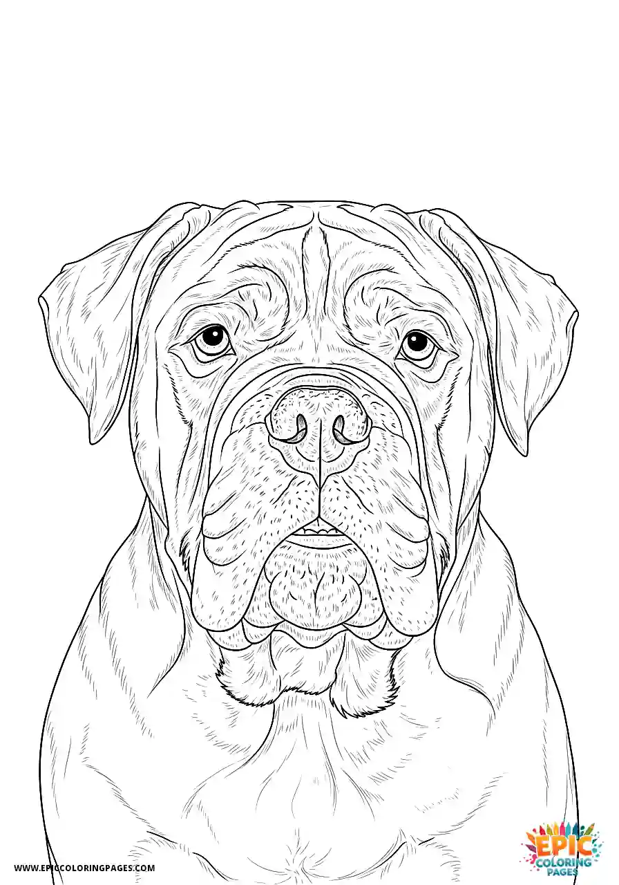 Alapaha Blue Blood Bulldog Realistic Alapaha blue blood bulldog portrait highlighting a soft face