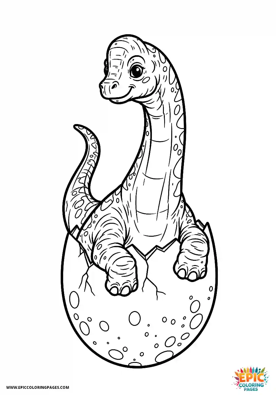 Brachiosaurus realistic brachiosaurus breaking out of an egg