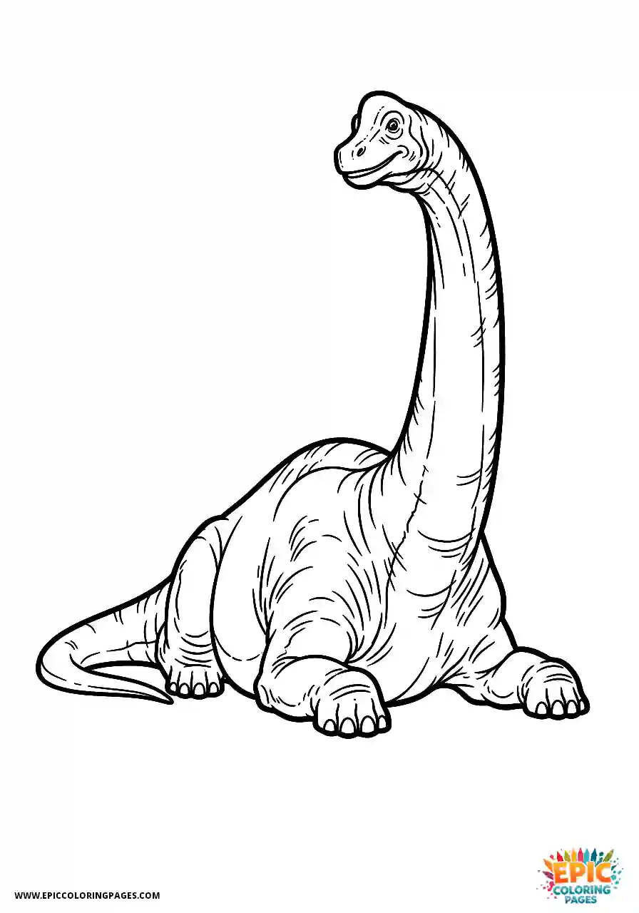 Brachiosaurus realistic brachiosaurus lying down to rest