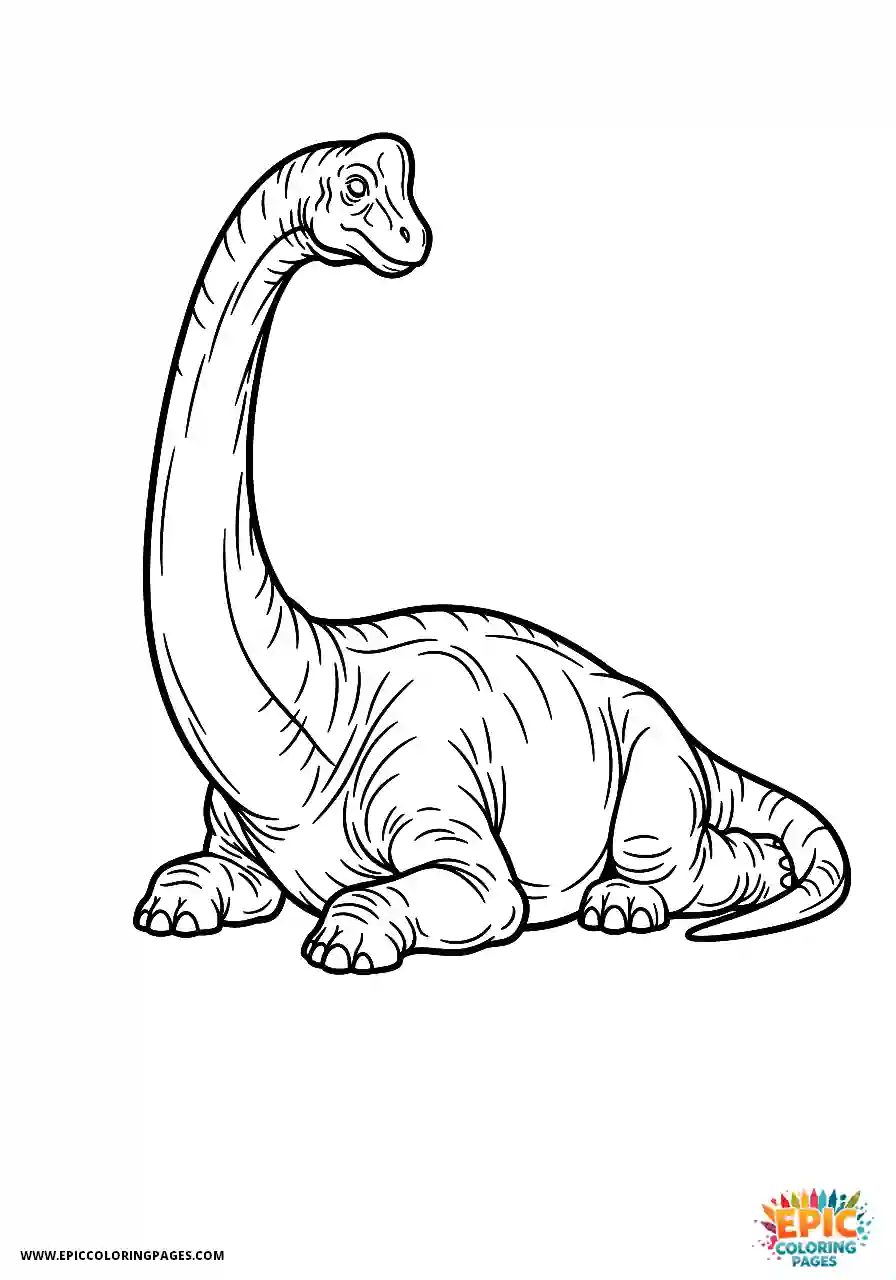 Brachiosaurus realistic brachiosaurus resting on the ground