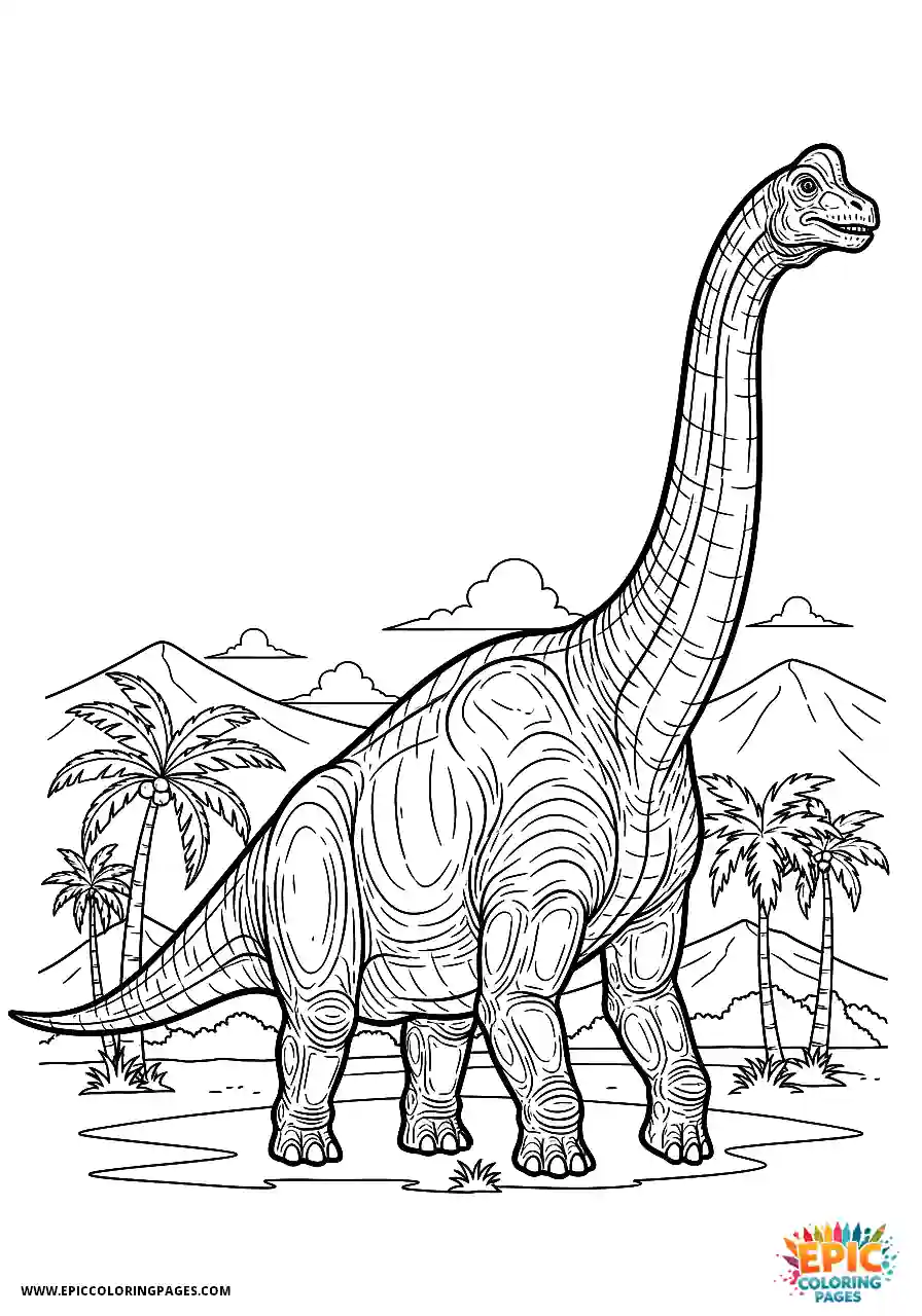 Brachiosaurus realistic brachiosaurus set against a sparse background