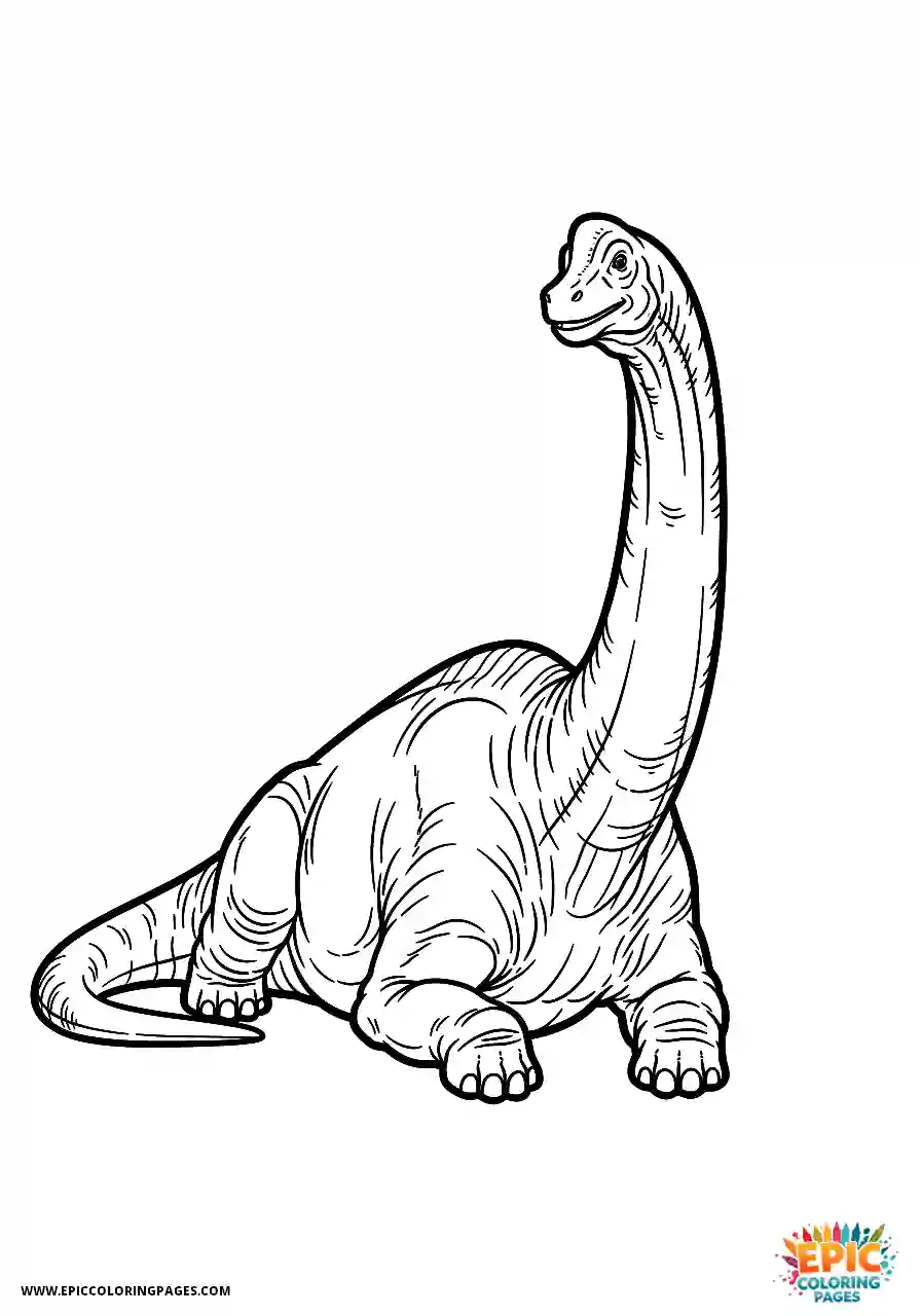 Brachiosaurus realistic brachiosaurus in a sleeping posture