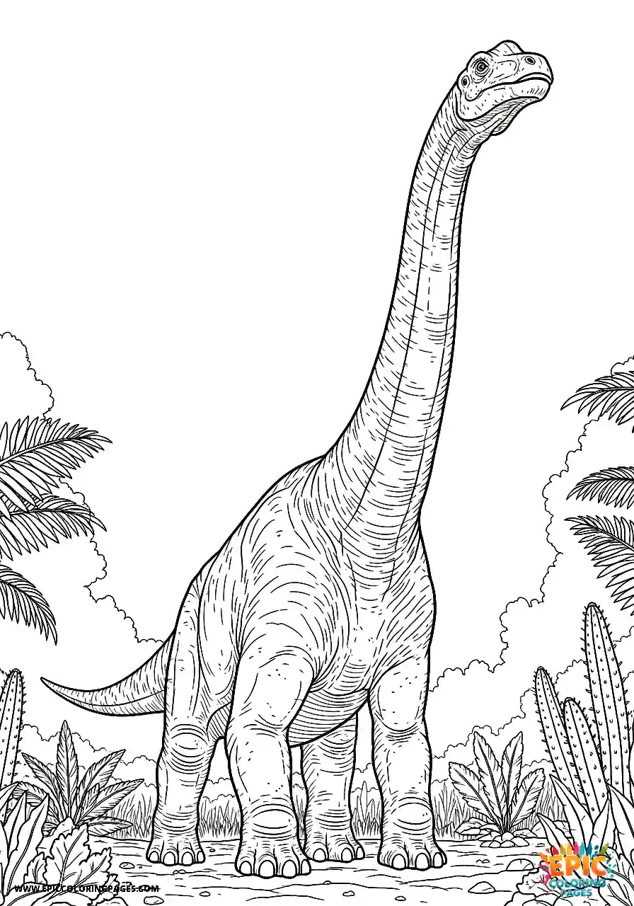 Brontosaurus Realistic Brontosaurus viewed from below with scale
