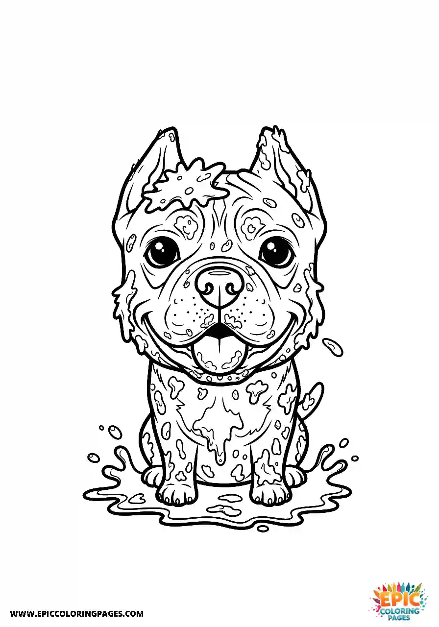 Realistic Cane Corso Dog Appearing Happy While Covered In Mud For Adults Realistic Cane Corso dog appearing happy while covered in mud for adults