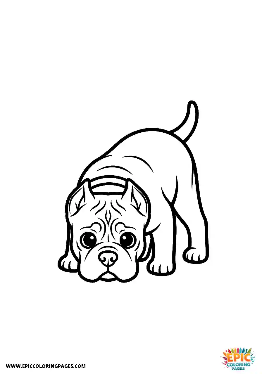 Realistic Cane Corso Dog Coloring Pages Sniffing The Ground Intently Realistic Cane Corso dog coloring pages sniffing the ground intently for adults