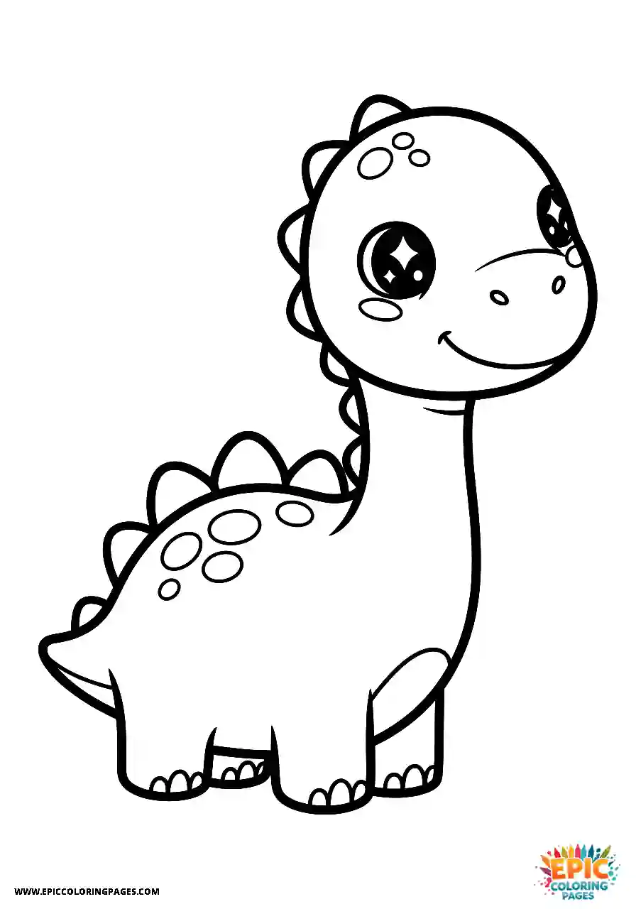 Brontosaurus Simple Brontosaurus with big sparkling eyes