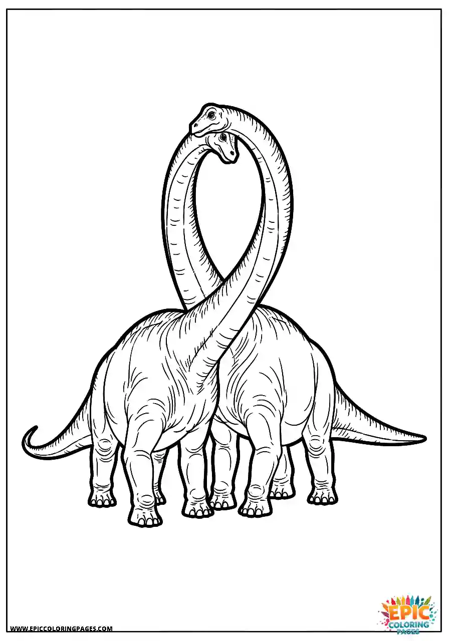 Brontosaurus Two Brontosauruses intertwining their necks