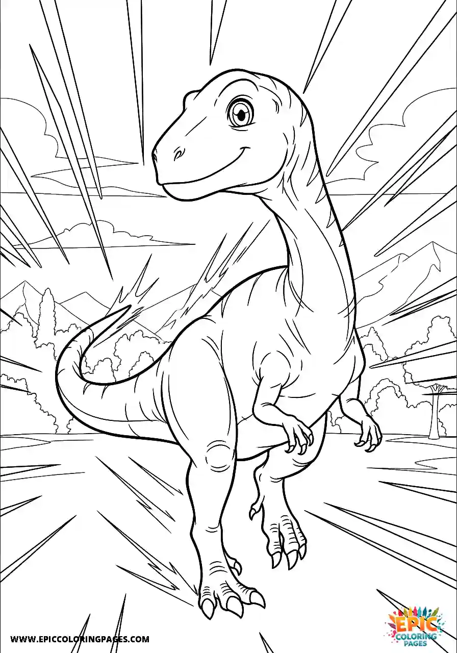 Argentinosaurus Argentinosaurus with dynamic lines for fast motion