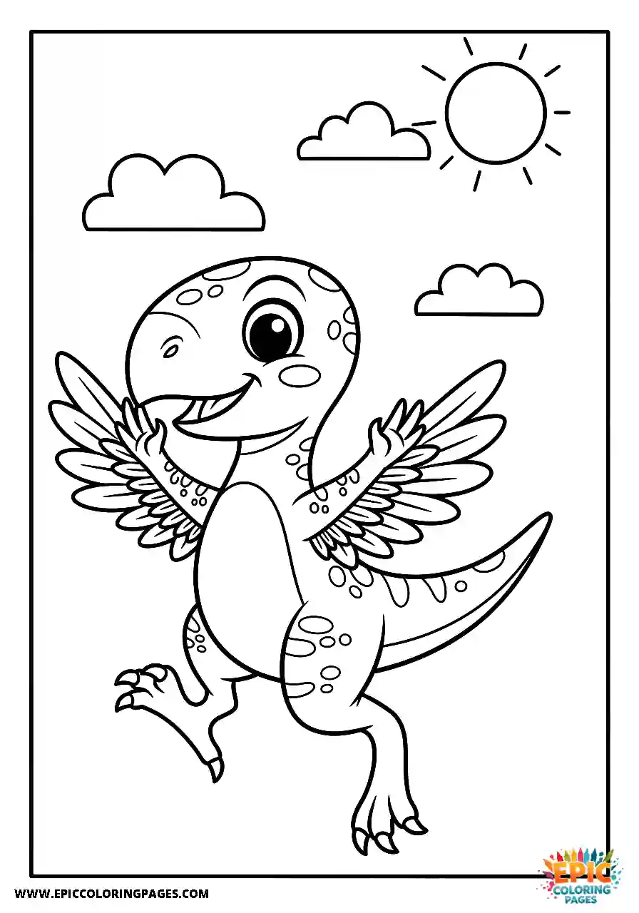 Oviraptor cute oviraptor trying to fly