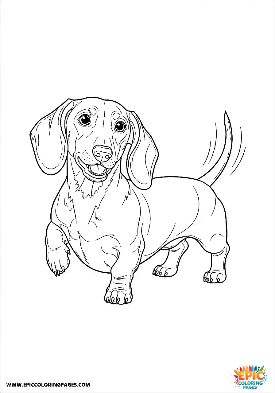 Dachshund Dachshund pawing at an object playfully