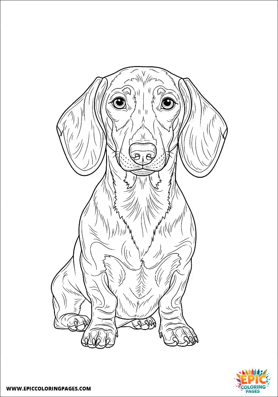 Dachshund Dachshund sitting down front view