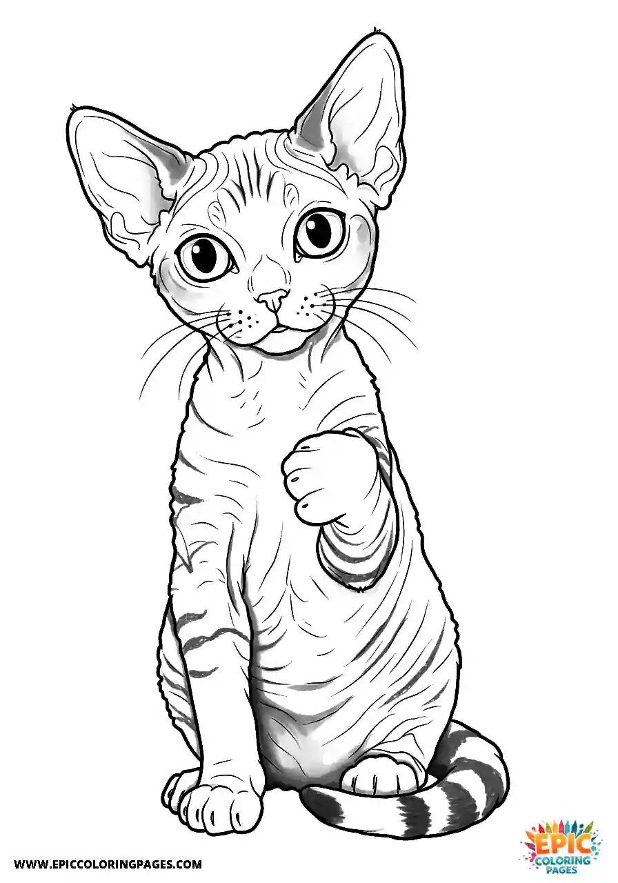 Devon Rex Devon rex cat affectionate pose