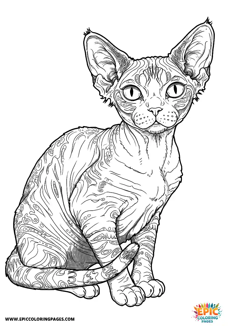 Devon Rex A devon rex cat calm and elegant cat