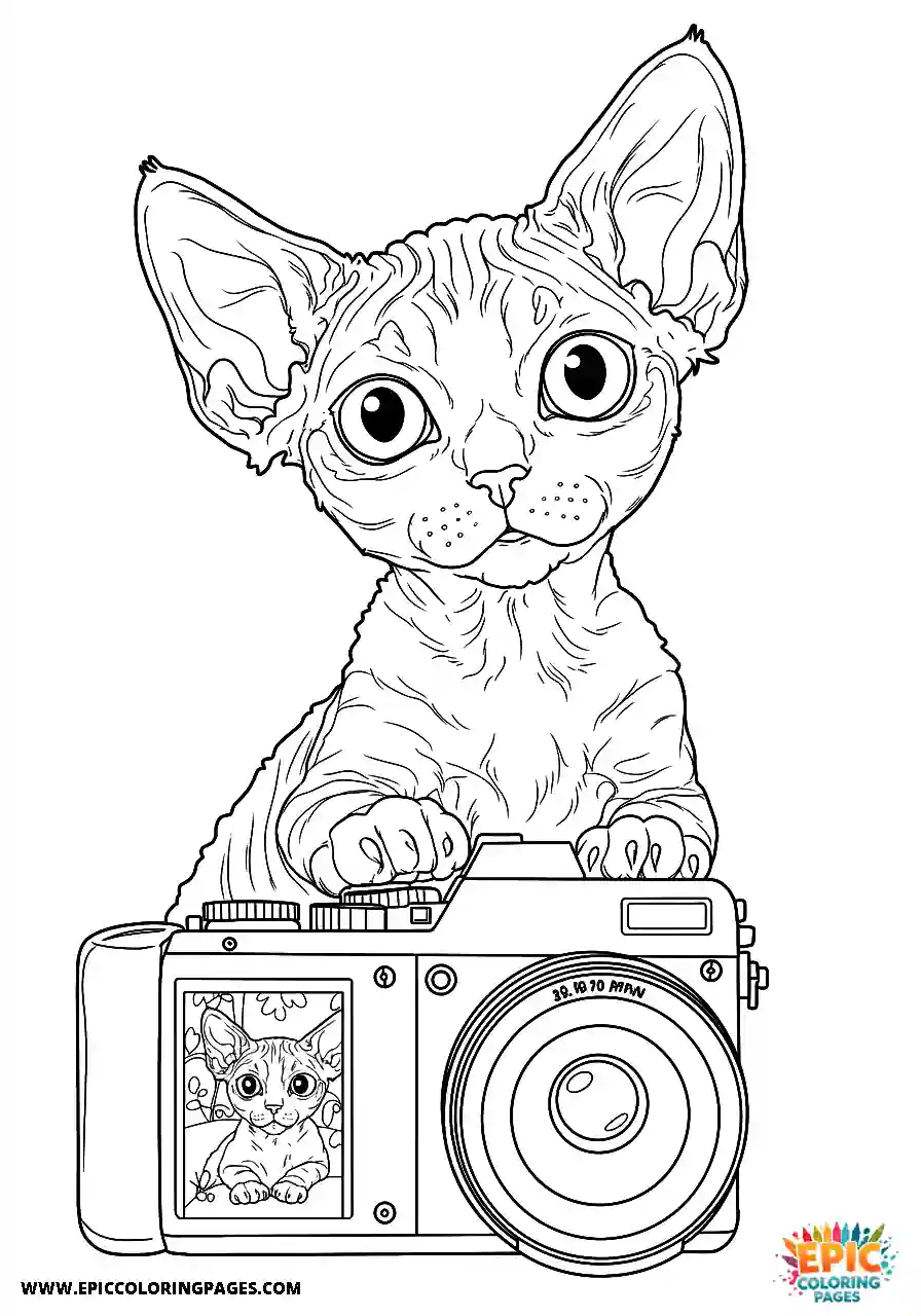 Devon Rex The devon rex cat curious kitten