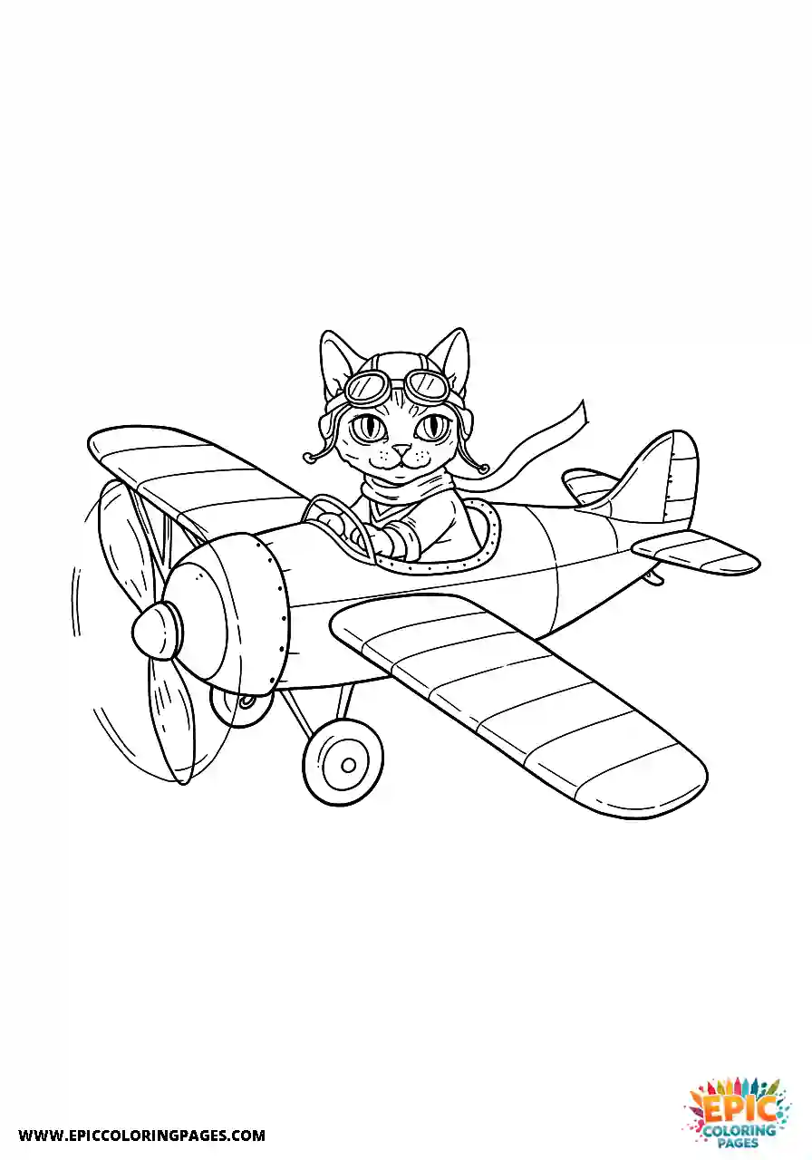 Devon Rex A devon rex cat flying a biplane as a pilot