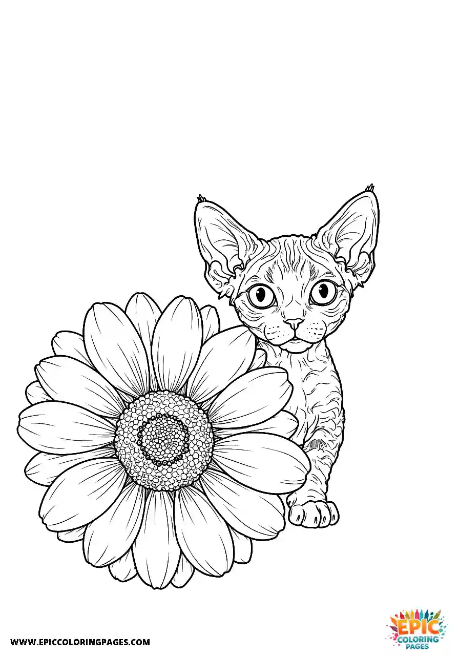 Devon Rex The devon rex cat kitten playing peekaboo