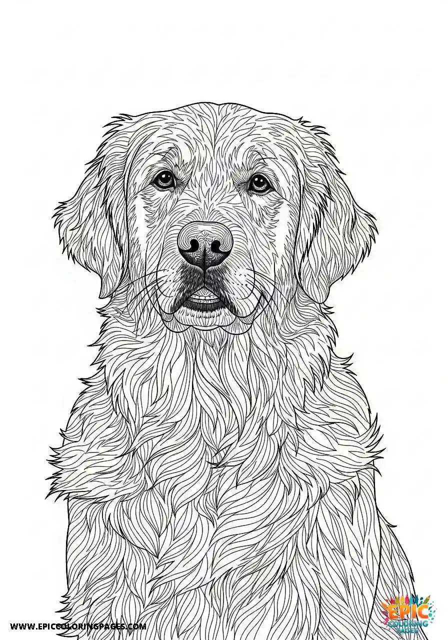 Golden Retriever golden retriever posed for a sophisticated portrait