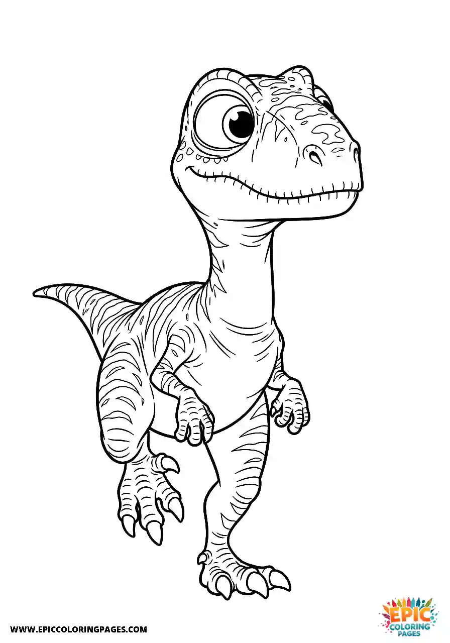 Oviraptor oviraptor balancing on one leg