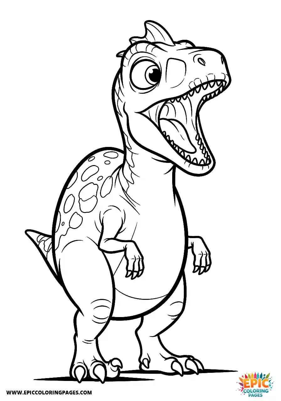 Oviraptor oviraptor opening its mouth in a big yawn