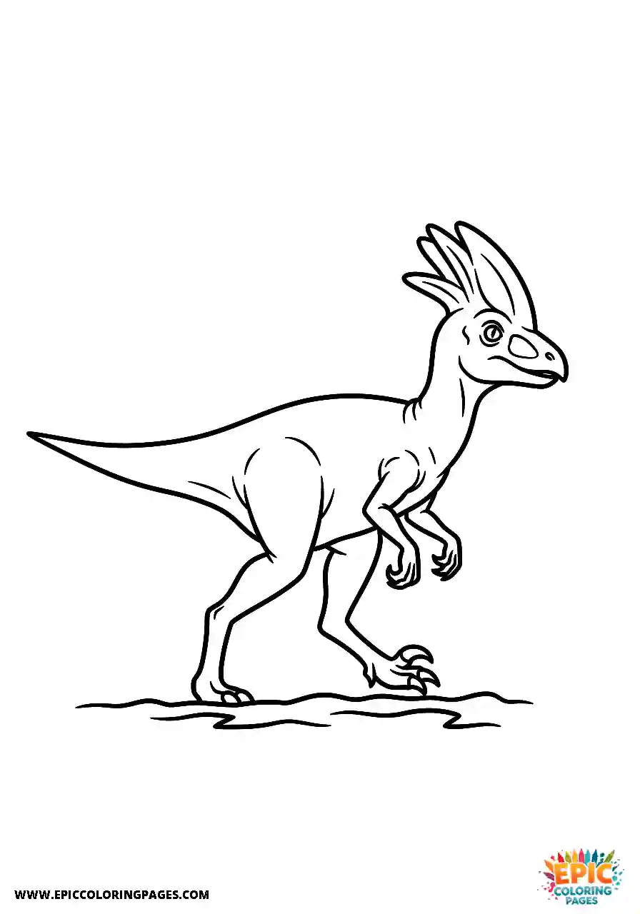 Oviraptor oviraptor walking in a side profile