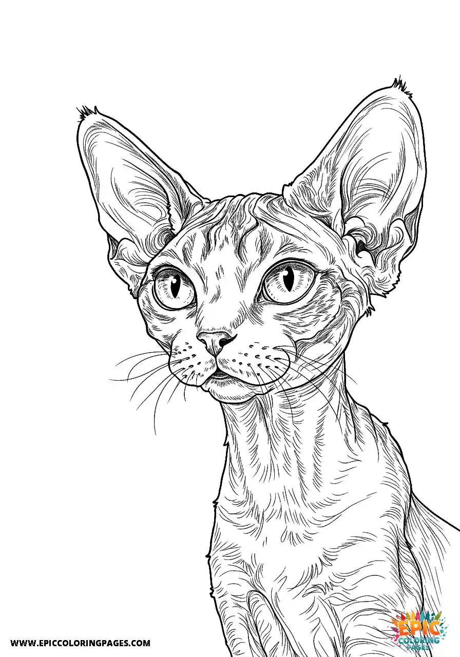 Devon Rex A realistic devon rex cat with a knowing look